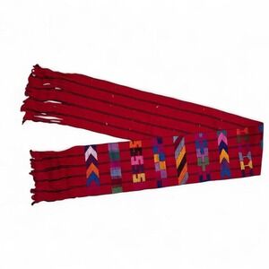 Handwoven Guatemalan ceremonial faja sash